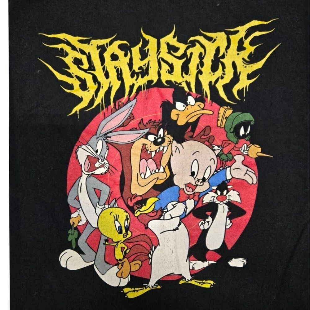 Gildan Looney Tunes Stay Sick Graphic‎ Print Tee Shirt 2XL Bugsbunny